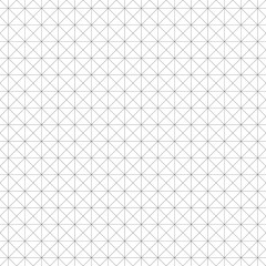 Repeated white mini triangles on black background. Triangular shapes wallpaper. Seamless surface pattern with diagonal, horizontal stripes. Grid motif. Digital paper for print. Crossed lines. Vector.