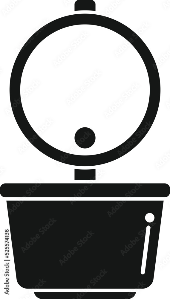 Poster open coffee capsule icon simple vector. cafe espresso