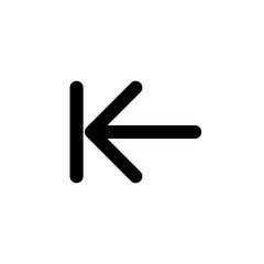 Previous step black glyph ui icon. Web browser. Simple filled line element. User interface design. Silhouette symbol on white space. Solid pictogram for web, mobile. Isolated vector illustration