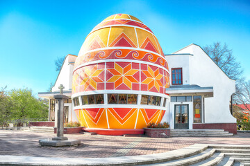 Museum  of Ukrainian Easter Egg (Pysanka) in Kolomyia. - obrazy, fototapety, plakaty