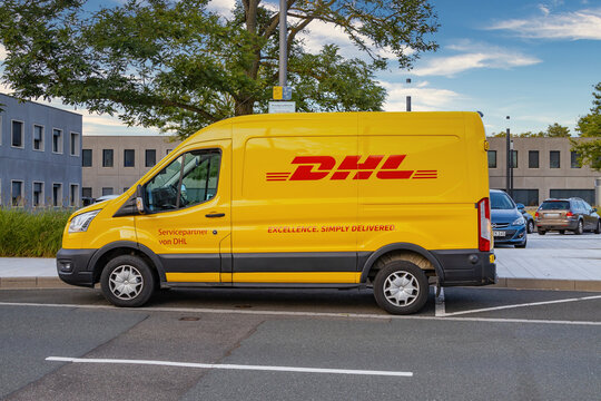 DHL LOGO delivery truck