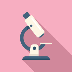 Dna microscope icon flat vector. Gmo food