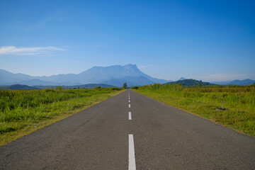 Mount Kinabalu view from Kota Belud.