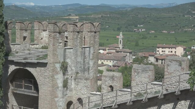 Ancient Scaliger castle of Soave, Verona, Italy