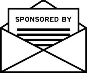 Envelope and letter sign with word sponsered by as the headline