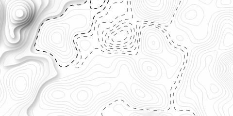 abstract Pattern with Topographic map and maunt map with river and road map background. Line topography map contour background, geographic grid. Abstract vector illustration.