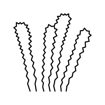 elodea densa line icon vector illustration