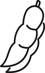 Gmo peas icon outline vector. Dna food