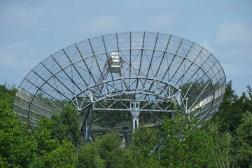 Westerbork, The Netherlands-July 2021; Close up of the dish of Westerbork Synthesis Radio Telescope...