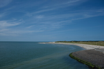 Fototapeta na wymiar Beach and dunes of Burgh-Haamstede, Schouwen-Duiveland, Zeeland, Netherlands