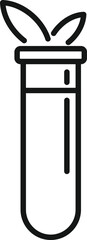 Agriculture lab test tube icon outline vector. Gmo food