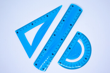 School supplies isolated on white background - Time to back to school concept