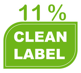 11% pure percentage label