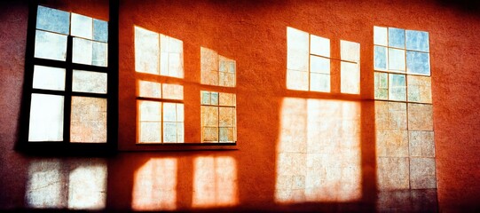 Abstract square building window frames, multi colored blocks and blurry focal shadows - delightfully odd, unusually pretty strange background graphics resource.