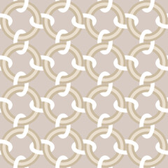 Abstract Chained Circles Geometric Connected Shapes Retro Complex Seamless Pattern Trendy Fashion Colors Perfect for Allover Fabric Print or Wrapping Paper