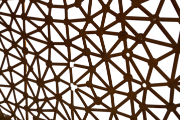 wooden lattice lies on a white background