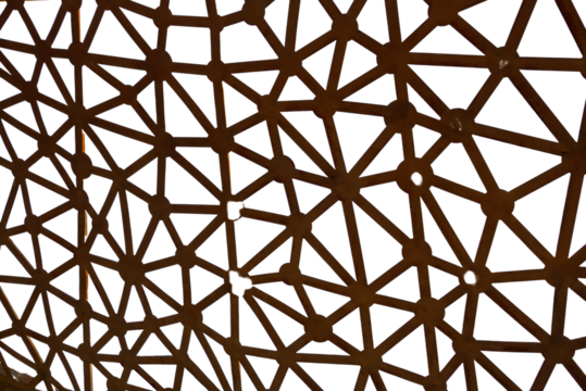 wooden lattice lies on a white background