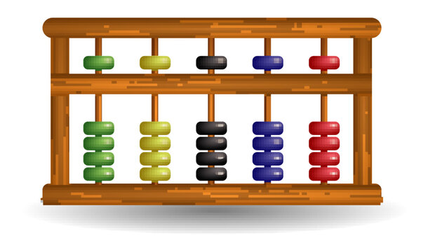 abacus set of classic wooden old abacus 

arithmetic tool equipment. cartoon set of abacus. 

abacus sempoa calculator. wooden abacus on white 

background. 
