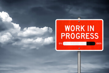 Work in progress - roadsign message