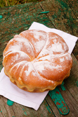 Ukrainian palyanitsa in a rustic style