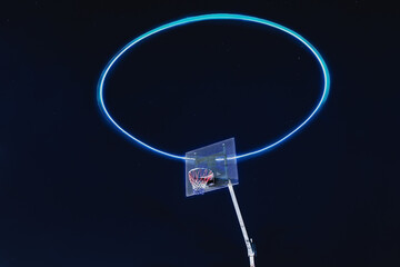 Aliens playing basketball