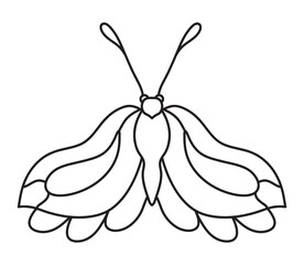 butterfly outline drawing for kids