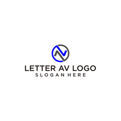 Letter AV logo design