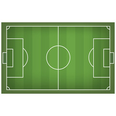 Soccer football field and ball. Grass field for soccer sport.