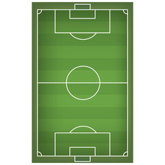Soccer football field and ball. Grass field for soccer sport.