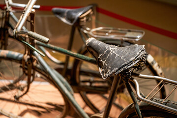 Fototapeta premium Close-up of an old retro bicycle