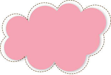 Clear empty boom comic speech bubble Pop Art Style. Colored empty balloon. Message cloud colorful background sticker. Vector illustration conversation, dialog. Colored pink space back.
