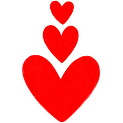 Cute paint brush heart clipart.