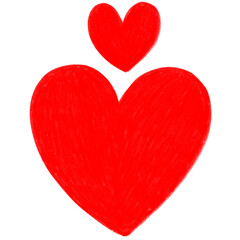 Cute paint brush heart clipart.