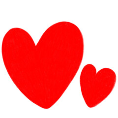 Cute paint brush heart clipart.