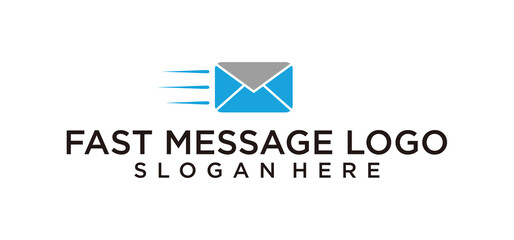 Fototapeta premium FAST MESSAGE LOGO