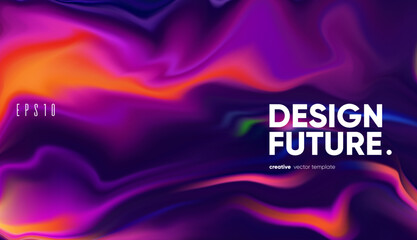 Fluid Colors wallpaper. Liquid Paint effect. Vector illustration. 