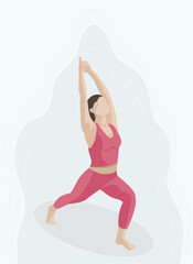 Women yoga. The beautiful girl is doing yoga. Minimalism, silhouette of a girl. Black girl. yoga pose. yoga poster