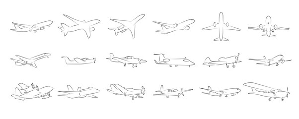 18 Flugzeuge Airplanes | Luftfahrt Aviation