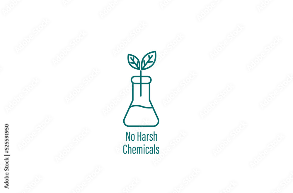 Poster no harsh chemicals vector illustration 