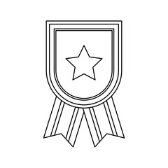 Coloring page with Medal for kids