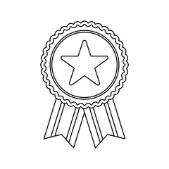 Coloring page with Medal for kids