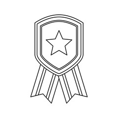 Coloring page with Medal for kids