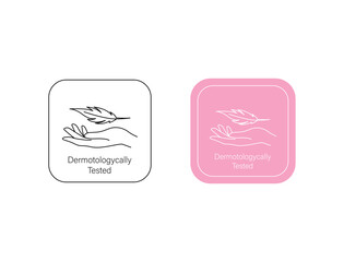 dermatologically tested icon vector illustration 