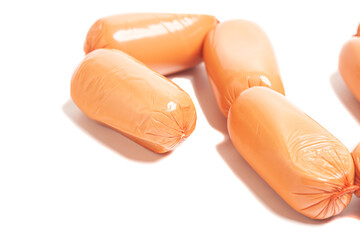 Sausages isolated on a white background
