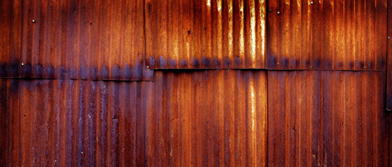 Rusted Metal Wall Texture Corrugated Steel