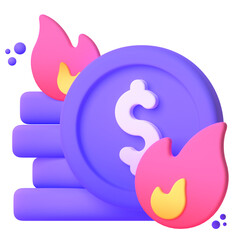 Money  in 3d render for graphic asset web presentation or other