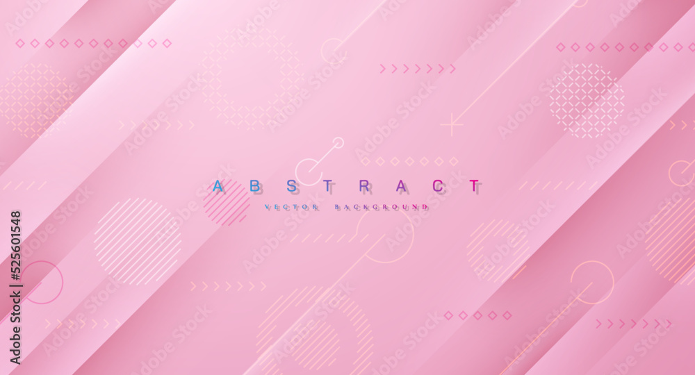Poster abstract pink gradient background. light pink vector background with abstract lines pattern.