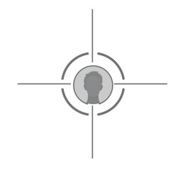 Grey target scope. vector illustration 