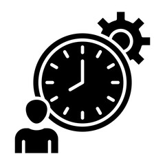 Time Management Glyph Icon