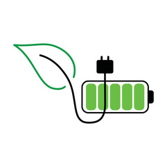 green plant eco energy icon signs symbols vector design illustration art 